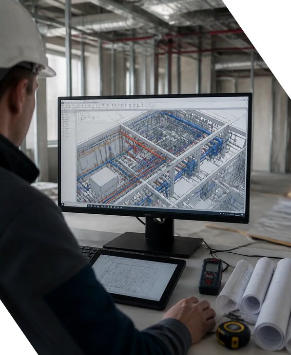 Создание BIM модели инженерных сетей для объектов в Барабинске